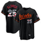Baltimore Orioles #25 Pete Alonso Player Black USA 250 Fourth of July Home Game Stitched Baseball Jersey