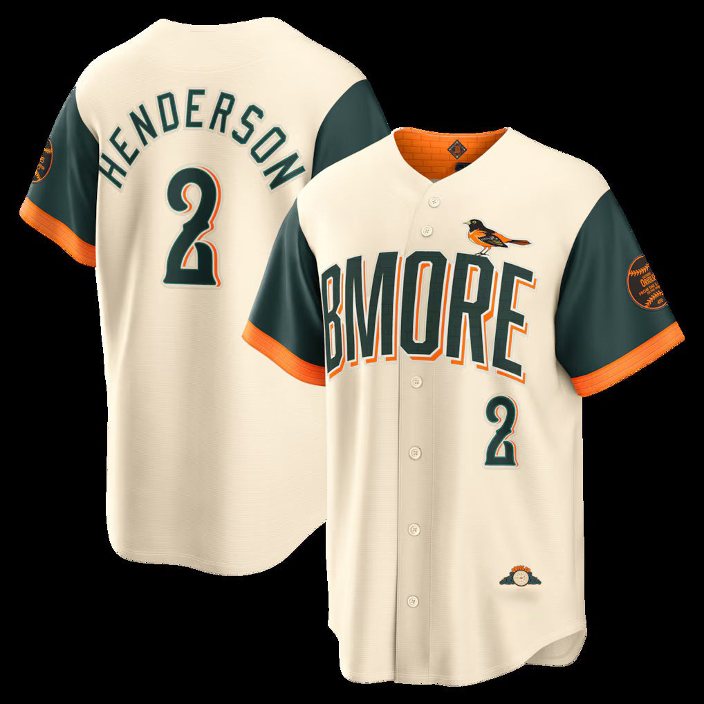 Baltimore Orioles #2 Gunnar Henderson Natural 2026 City Connect Stadium Stitched Baseball Jersey