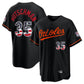 Baltimore Orioles #35 Adley Rutschman Player Black USA 250 Fourth of July Home Game Stitched Baseball Jersey