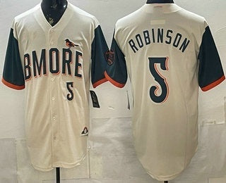 Baltimore Orioles #5 Brooks Robinson Cream 2026 City Connect Stadium Jersey