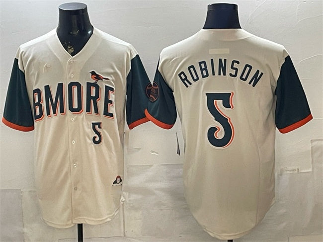 Baltimore Orioles #5 Brooks Robinson Natural 2026 City Connect Stadium Stitched Jersey