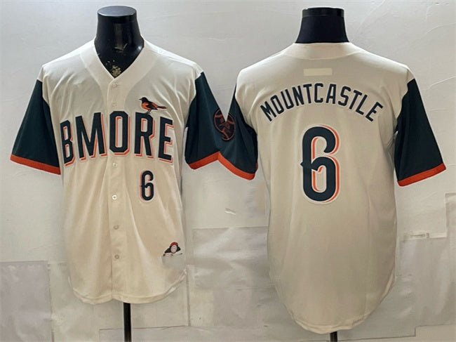 Baltimore Orioles #6 Ryan Mountcastle Natural 2026 City Connect Stadium Stitched Jersey