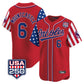 Baltimore Orioles #6 Ryan Mountcastle Player Red USA 250 Independence Day Vapor Premier Limited Home Game Stitched Baseball Jersey