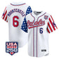 Baltimore Orioles #6 Ryan Mountcastle Player White USA 250 Independence Day Vapor Premier Home Game Stitched Baseball Jersey