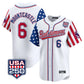 Baltimore Orioles #6 Ryan Mountcastle Player White USA 250 Independence Day Vapor Premier Limited Home Game Stitched Baseball Jersey