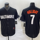 Baltimore Orioles #7 Jackson Holliday Black 2023 City Connect Cool Base Stitched Baseball Jersey