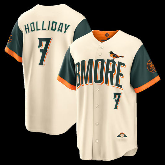 Baltimore Orioles #7 Jackson Holliday Natural 2026 City Connect Stadium Stitched Baseball Jersey