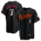 Baltimore Orioles #7 Jackson Holliday Player Black USA 250 Fourth of July Home Game Stitched Baseball Jersey