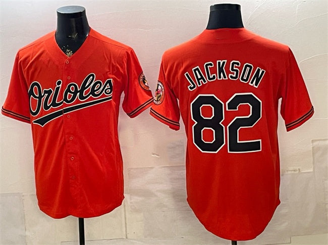 Baltimore Orioles #82 Jeremiah Jackson Orange Cool Base Stitched Jersey