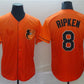 Baltimore Orioles #8 Cal Ripken Jr. Orange Fade Stitched Baseball Jersey
