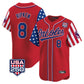 Baltimore Orioles #8 Cal Ripken Player Red USA 250 Independence Day Vapor Premier Limited Home Game Stitched Baseball Jersey