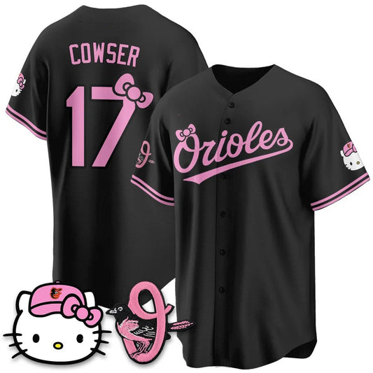 Baltimore Orioles #17 Colton Cowser Black Puhics Meow KT Vapor Premier Limited Stitched Jersey