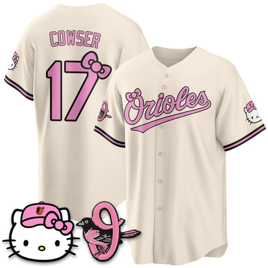 Baltimore Orioles #17 Colton Cowser Cream Puhics Meow KT Vapor Premier Limited Stitched Jersey