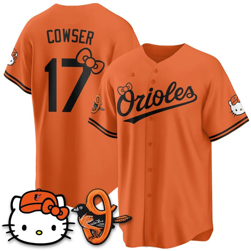 Baltimore Orioles #17 Colton Cowser Orange Puhics Meow KT Vapor Premier Limited Stitched Jersey
