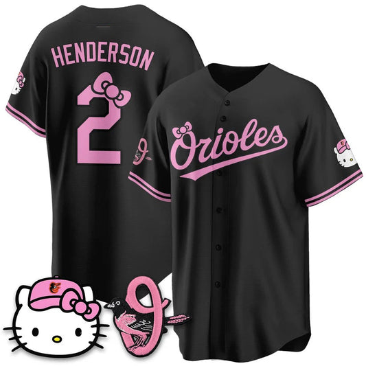 Baltimore Orioles #2 Gunnar Henderson Black Puhics Meow KT Vapor Premier Limited Stitched Jersey