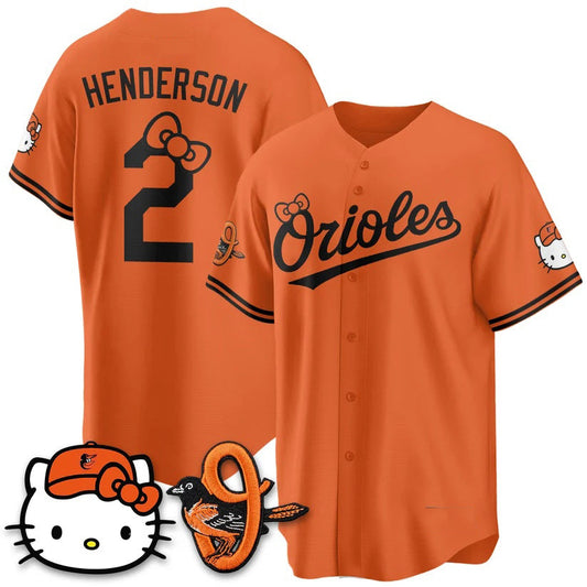 Baltimore Orioles #2 Gunnar Henderson Orange Puhics Meow KT Vapor Premier Limited Stitched Jersey