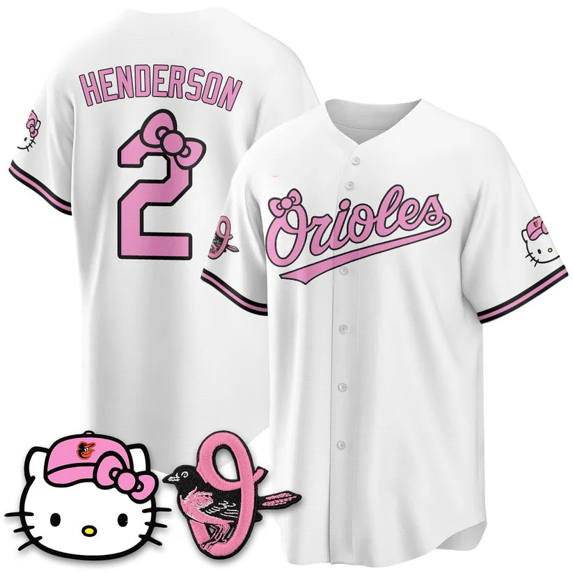 Baltimore Orioles #2 Gunnar Henderson White Puhics Meow KT Vapor Premier Limited Stitched Jersey