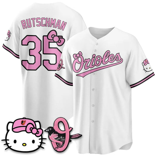 Baltimore Orioles #35 Adley Rutschman White Puhics Meow KT Vapor Premier Limited Stitched Jersey