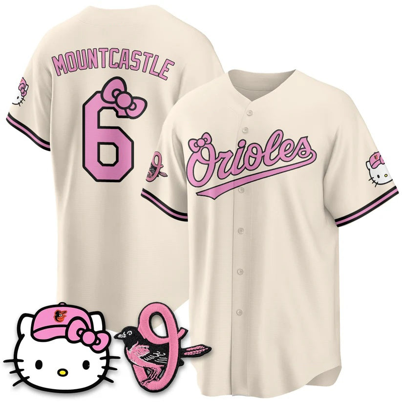 Baltimore Orioles #6 Ryan Mountcastle Cream Puhics Meow KT Vapor Premier Limited Stitched Jersey