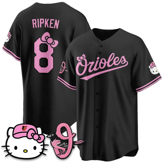 Baltimore Orioles #8 Cal Ripken Black Puhics Meow KT Vapor Premier Limited Stitched Jersey