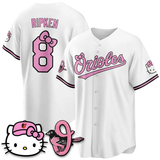 Baltimore Orioles #8 Cal Ripken White Puhics Meow KT Vapor Premier Limited Stitched Jersey