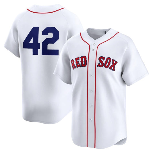 Boston Red Sox 2024 #42 Jackie Robinson Day Home Limited Jersey – White Stitches Baseball Jerseys