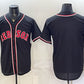 Boston Red Sox Blank 2026 Fashion Replica Black Out Stitched Jersey