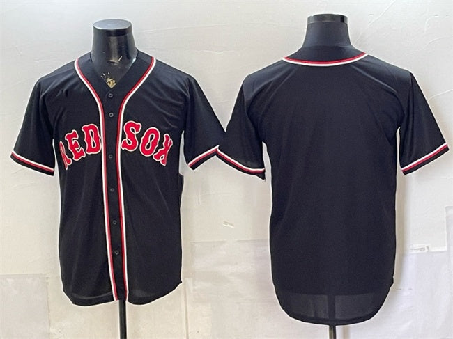 Boston Red Sox Blank 2026 Fashion Replica Black Out Stitched Jersey