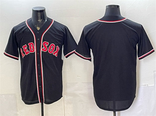 Boston Red Sox Blank 2026 Fashion Replica Black Out Stitched Jersey