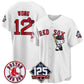 Boston Red Sox #12 Connor Wong White Puhics Meow KT Vapor Limited Stitched Jersey