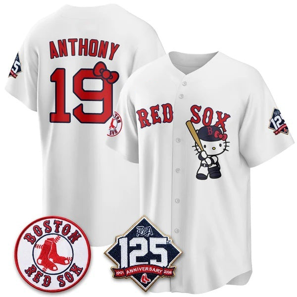 Boston Red Sox #19 Roman Anthony White Puhics Meow KT Vapor Limited Stitched Jersey