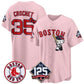 Boston Red Sox #35 Garrett Crochet Pink Puhics Meow KT Vapor Limited Stitched Jersey