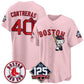 Boston Red Sox #40 Willson Contreras Pink Puhics Meow KT Vapor Limited Stitched Jersey