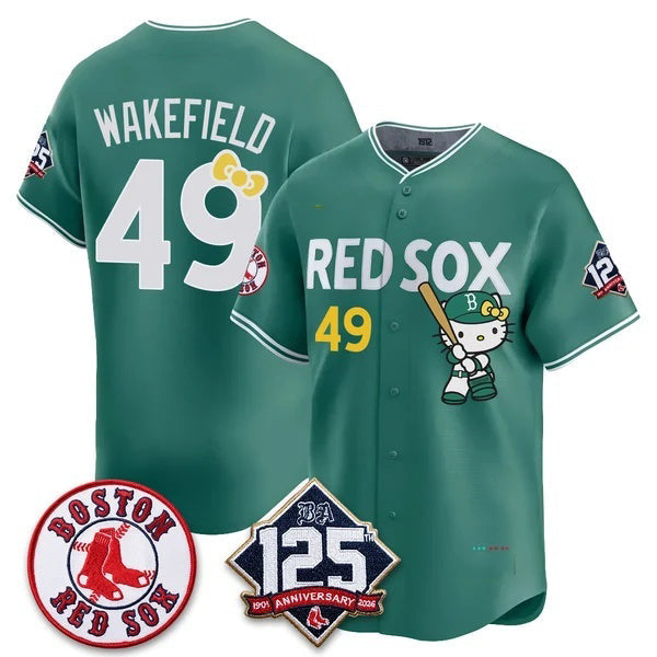 Boston Red Sox #49 Tim Wakefield Green Puhics Meow KT Vapor Limited Stitched Jersey