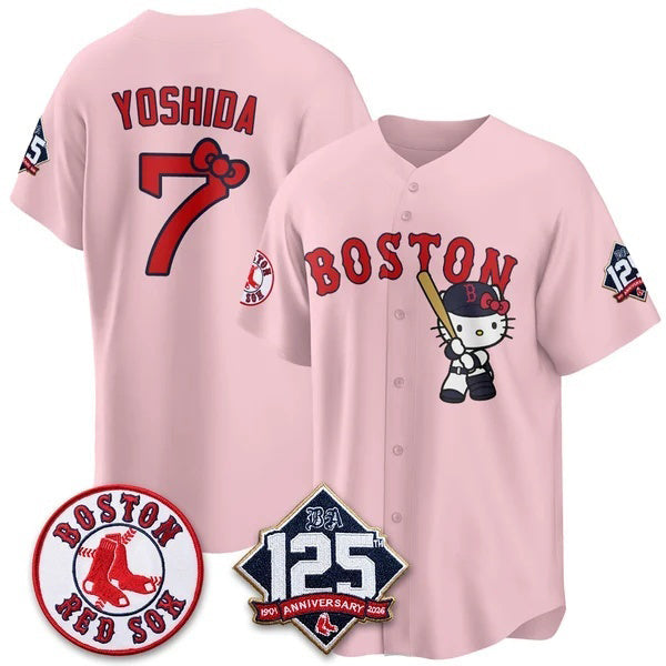 Boston Red Sox #7 Masataka Yoshida Puhics Pink Meow KT Vapor Limited Stitched Jersey