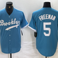 Brooklyn Dodgers #5 Freddie Freeman Light Blue Cooperstown Collection Cool Base Baseball Jerseys