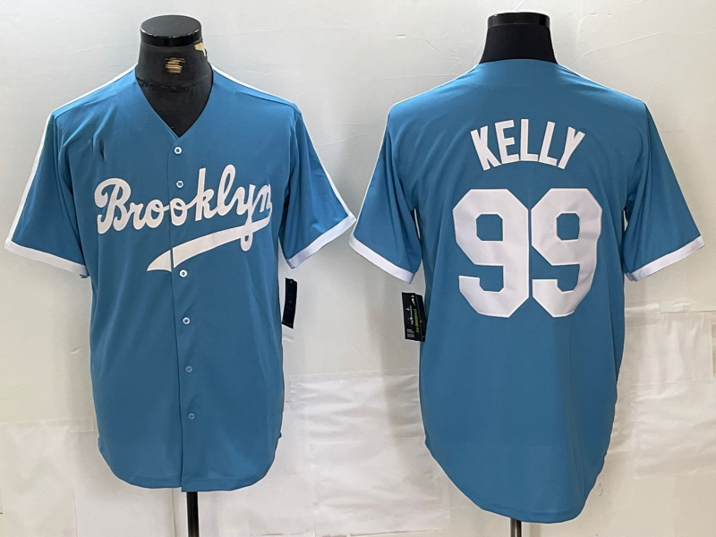 Brooklyn Dodgers #99 Joe Kelly Light Blue Cooperstown Collection Cool Base Baseball Jerseys