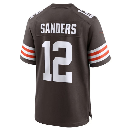 C.Browns #12 Shedeur Sanders  2025 Draft Game Stitched American Football Jerseys