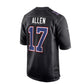B.Bills #17 Josh Allen #17 Josh Allen Black Carbon Fashion Game Football Stitched American Jerseys