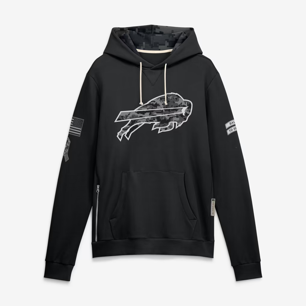 B.Bills 2026 Salute To Service Club Pullover Hoodie Cheap sale Birthday and Christmas gifts Stitched American Football Jersey