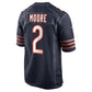 C.Bears #2 D.J. Moore Navy Team Color Game American Football Jerseys
