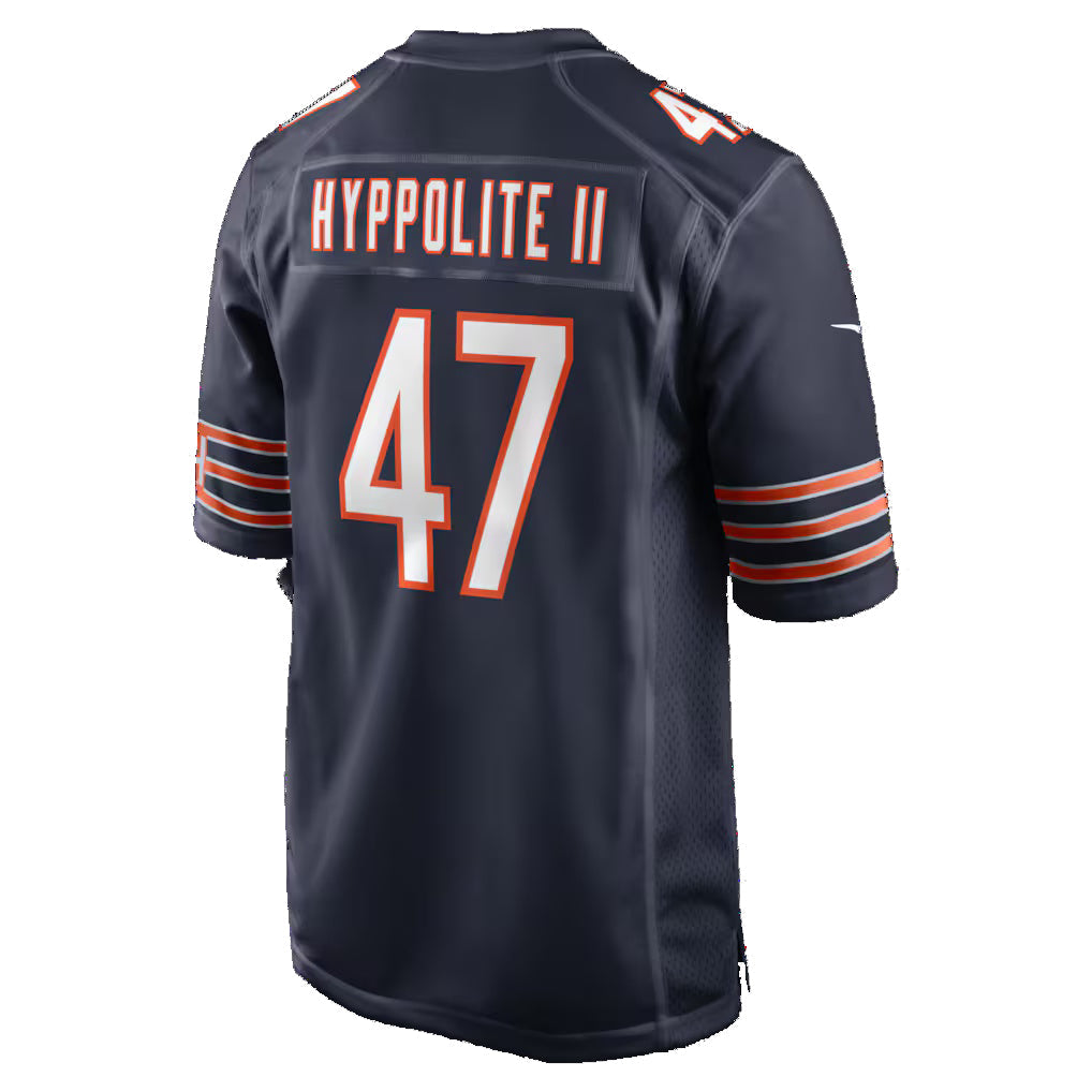 C.Bears #47 Ruben Hyppolite II Navy Team Game Football Jersey