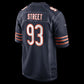 C.Bears #93 Kentavius Street Navy Team Game Stitched Football American Jersey