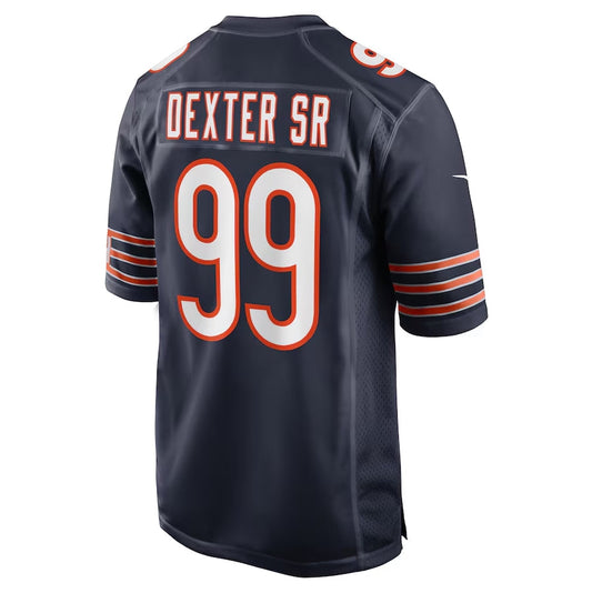 C.Bears #99 Gervon Dexter Sr. Navy Game American Football Jerseys