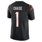 C.Bengals #1 Ja'Marr Chase Black Vapor Untouchable Limited Stitched American Football Jerseys