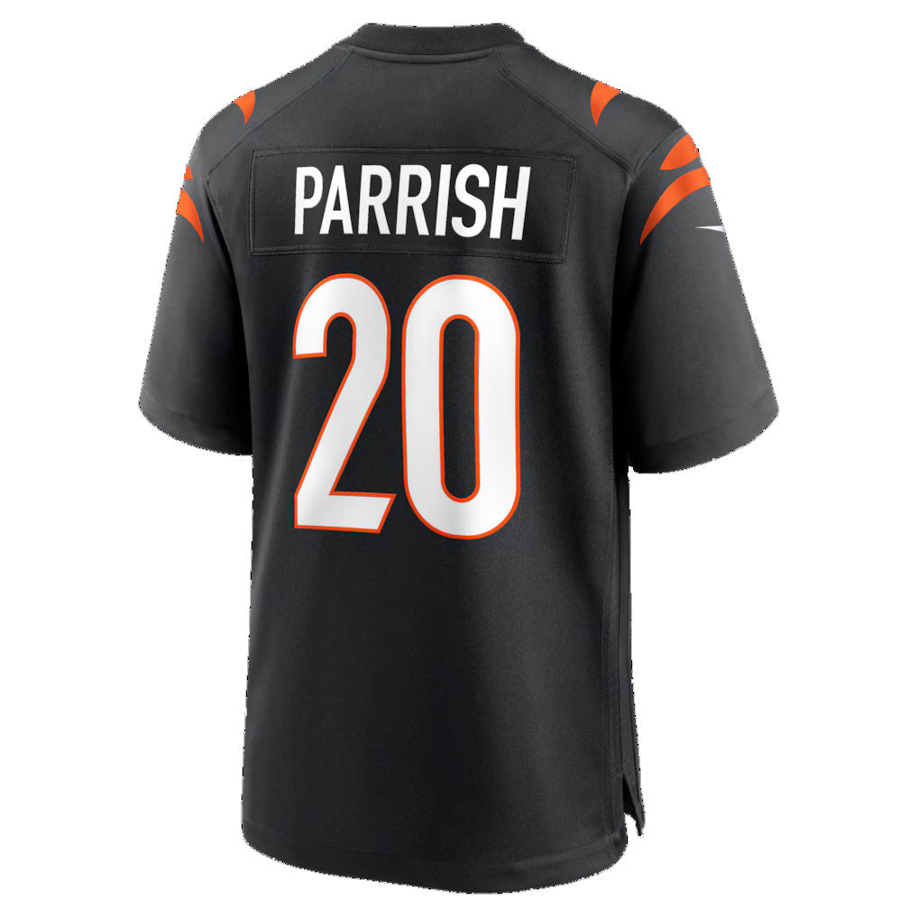 C.Bengals #20 Lemar Parrish Black Team Retired Game Football Jersey