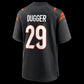 C.Bengals #29 Kyle Dugger Black Team Game Stitched Football American Jersey