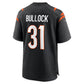 C.Bengals #31 Kentrel Bullock Black Team Game Football Jersey