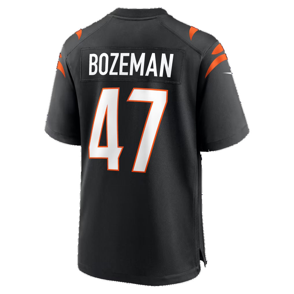 C.Bengals #47 Swayze Bozeman Black Team Game Football Jersey