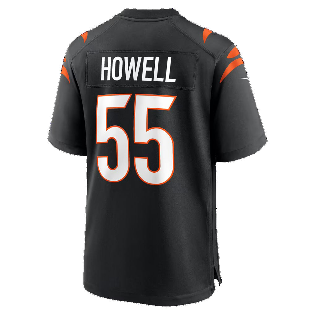 C.Bengals #55 Cashius Howell Black Team Game Football Jersey